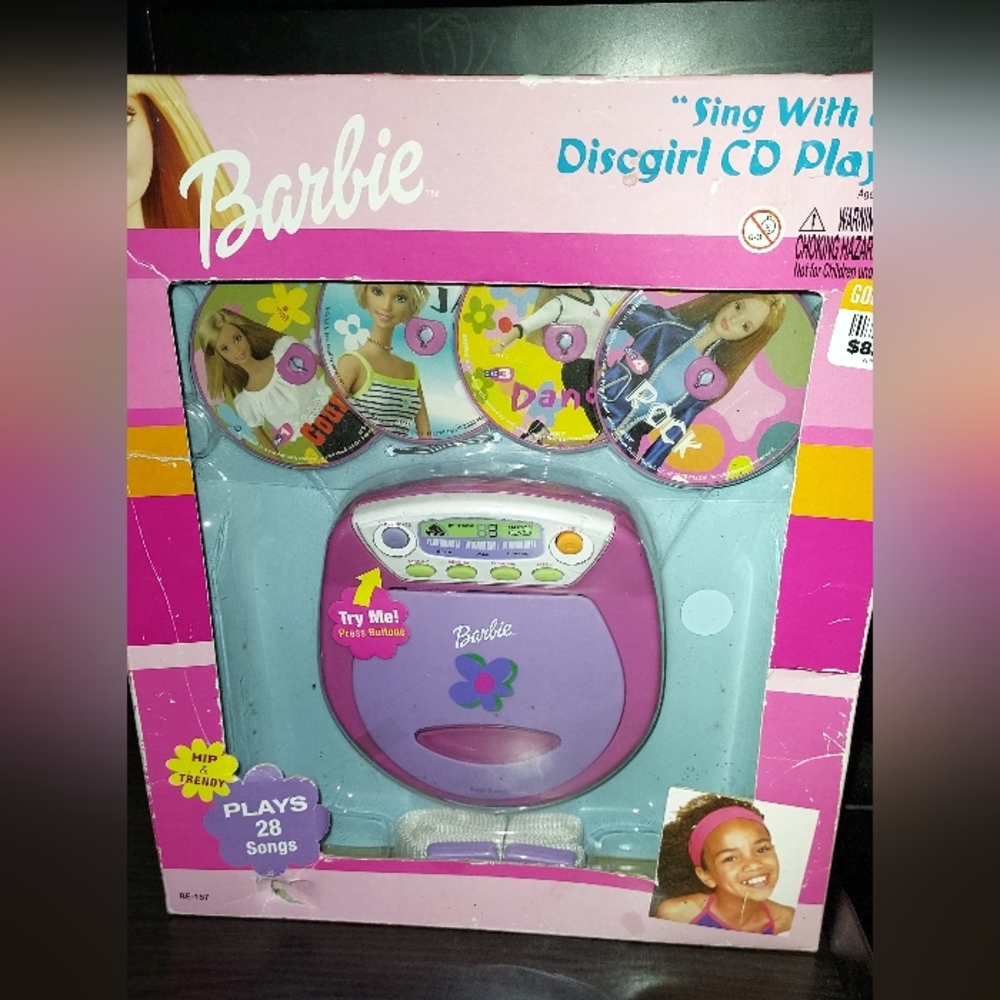 Barbie toy sing cd player vintage